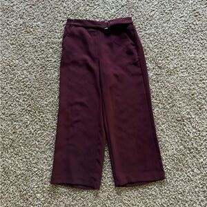 Ann Taylor Maroon Straight Leg Trousers Size 8